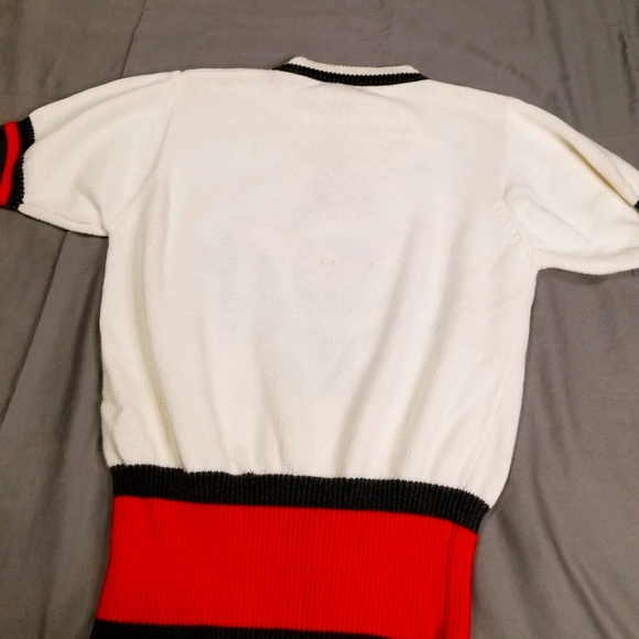 Vintage short sleeve knit sweater - Bay Club - Picture 3 of 7